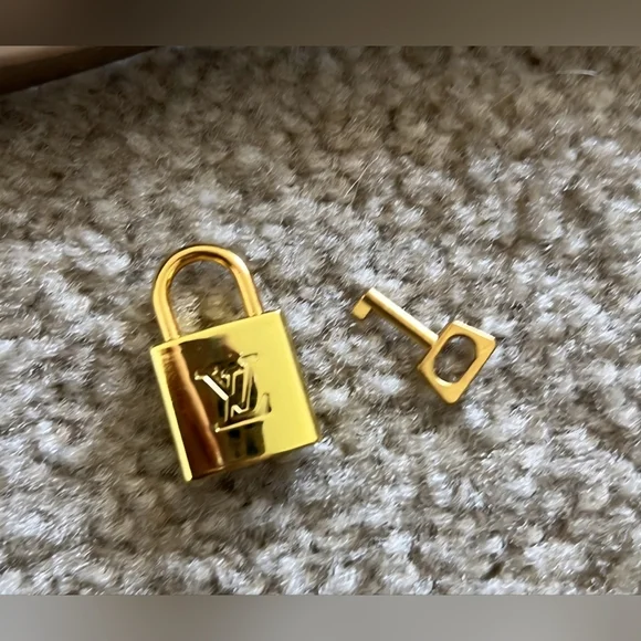 Cross-Body Taupe Satchel with Gold Accents - Picture 10 of 13